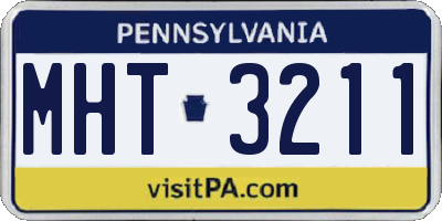 PA license plate MHT3211