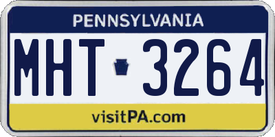PA license plate MHT3264
