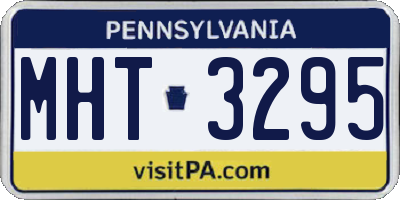 PA license plate MHT3295