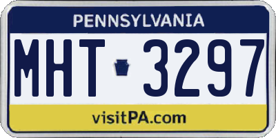 PA license plate MHT3297