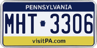 PA license plate MHT3306