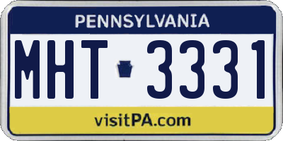 PA license plate MHT3331