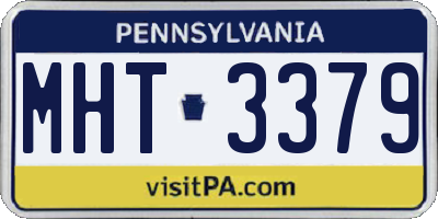 PA license plate MHT3379
