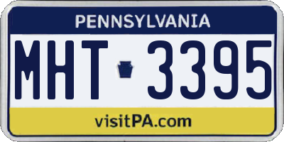 PA license plate MHT3395