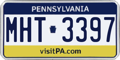 PA license plate MHT3397