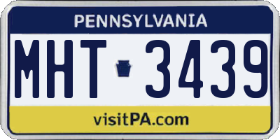 PA license plate MHT3439