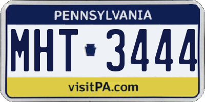 PA license plate MHT3444