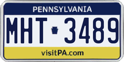 PA license plate MHT3489