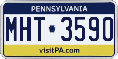 PA license plate MHT3590