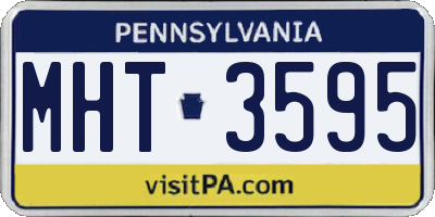 PA license plate MHT3595
