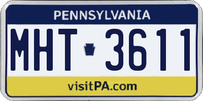 PA license plate MHT3611