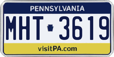 PA license plate MHT3619