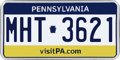 PA license plate MHT3621
