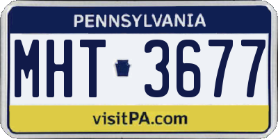 PA license plate MHT3677