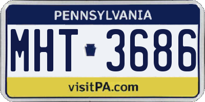 PA license plate MHT3686