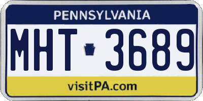 PA license plate MHT3689