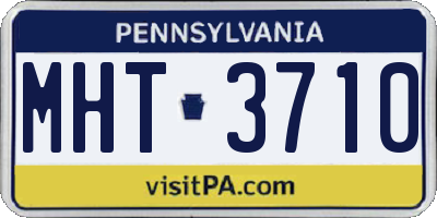 PA license plate MHT3710