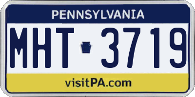 PA license plate MHT3719