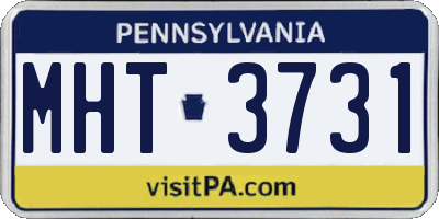 PA license plate MHT3731