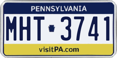 PA license plate MHT3741