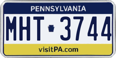 PA license plate MHT3744