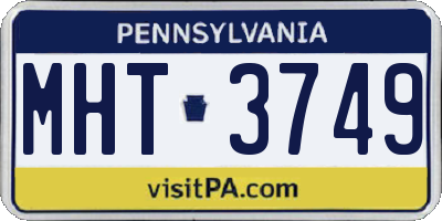 PA license plate MHT3749