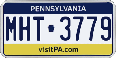 PA license plate MHT3779