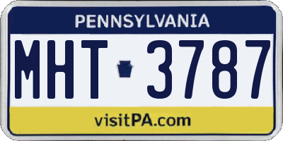 PA license plate MHT3787