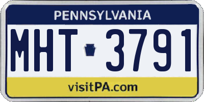 PA license plate MHT3791