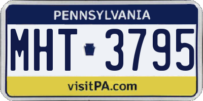 PA license plate MHT3795