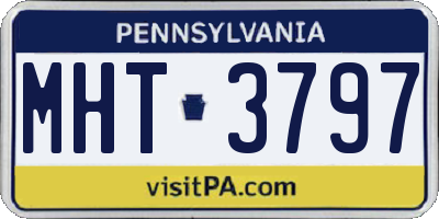 PA license plate MHT3797