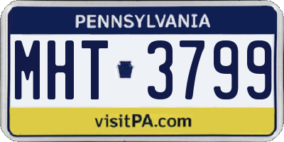 PA license plate MHT3799