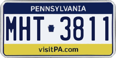 PA license plate MHT3811