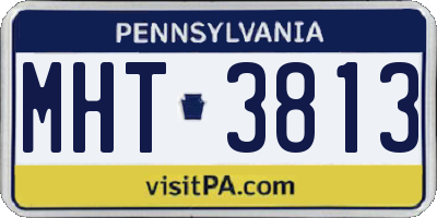 PA license plate MHT3813