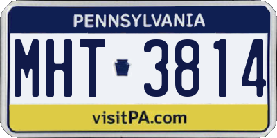 PA license plate MHT3814