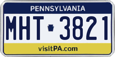 PA license plate MHT3821