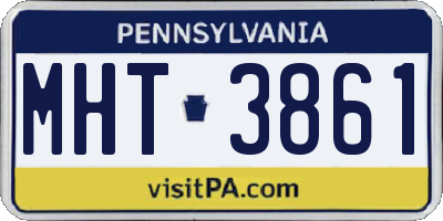 PA license plate MHT3861