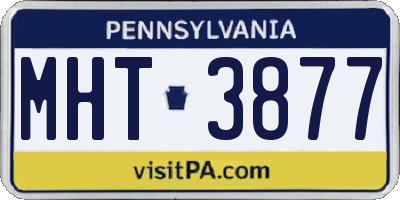 PA license plate MHT3877
