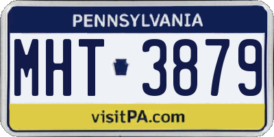 PA license plate MHT3879