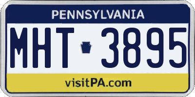 PA license plate MHT3895