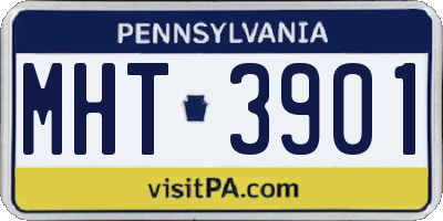 PA license plate MHT3901
