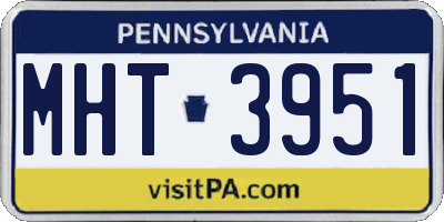 PA license plate MHT3951