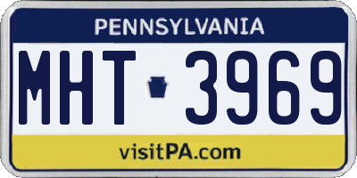 PA license plate MHT3969