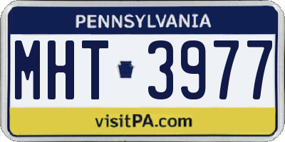 PA license plate MHT3977