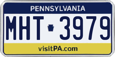 PA license plate MHT3979