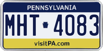PA license plate MHT4083