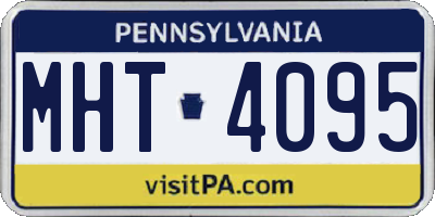 PA license plate MHT4095