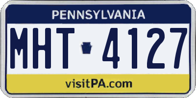 PA license plate MHT4127