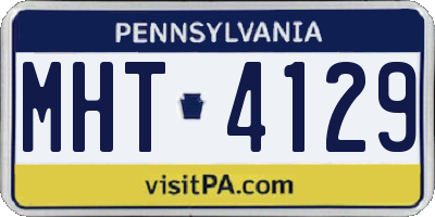 PA license plate MHT4129
