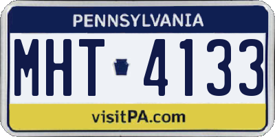 PA license plate MHT4133
